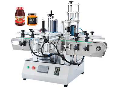 Compact wrap-around labeler for hexagonal jars and bottles