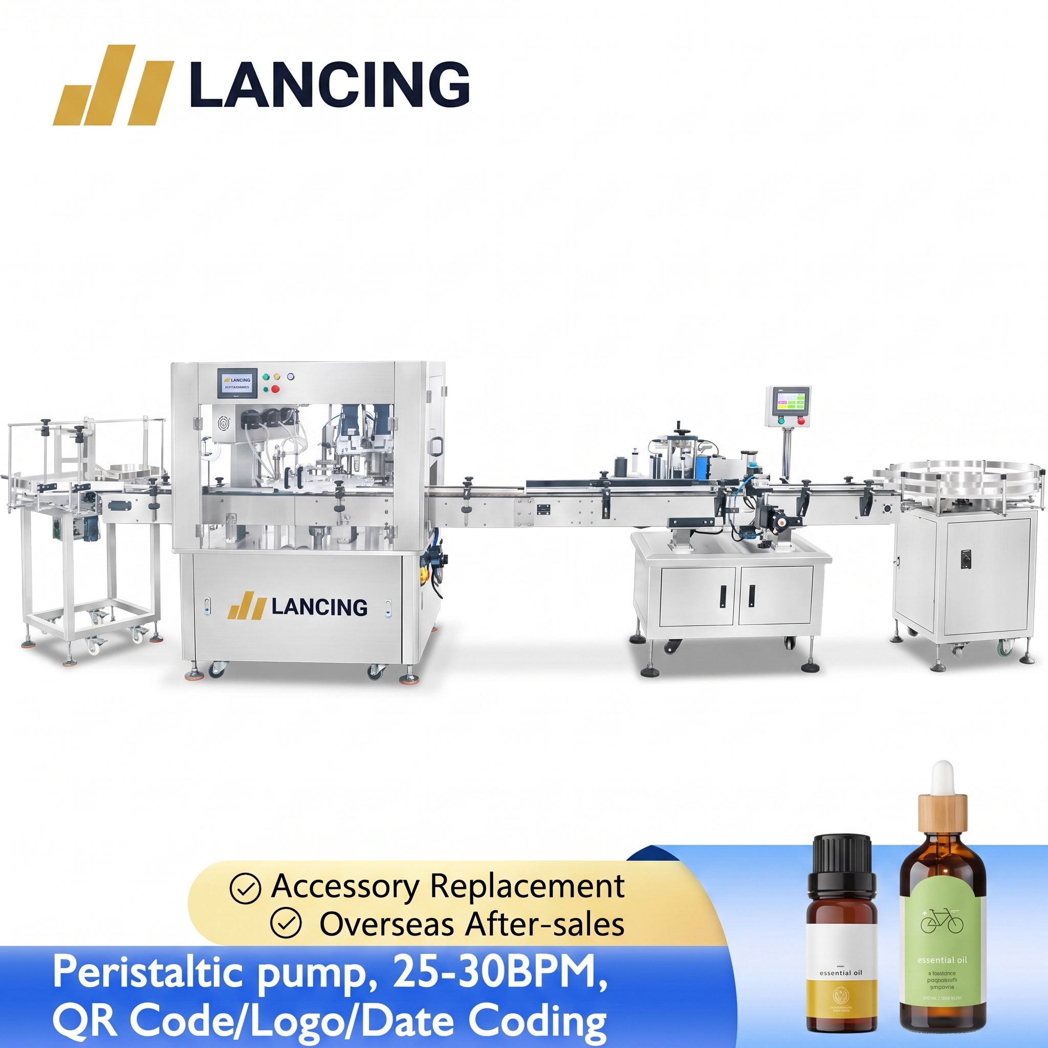 LANCING LU-FAL180G3 Fully Automatic Cam System Peristaltic Pump Cosmetic Line