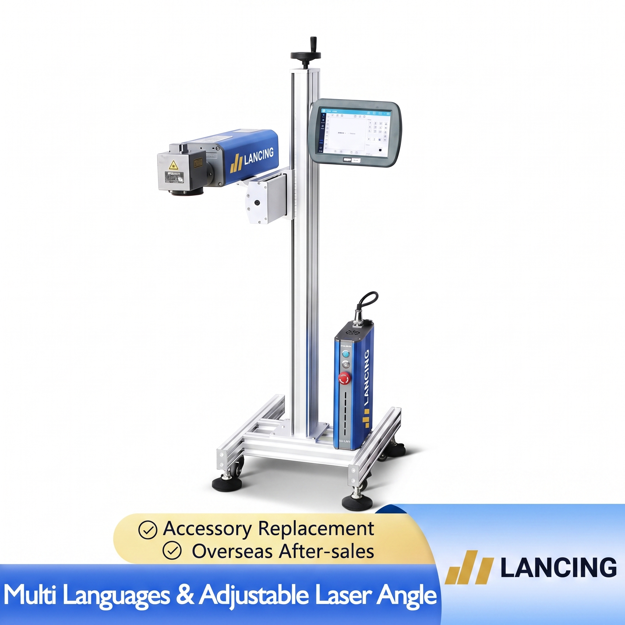 LANCING LU-LM1 Automatic PVC Plastic Bottle Logo Date Serial Number Printer CO2