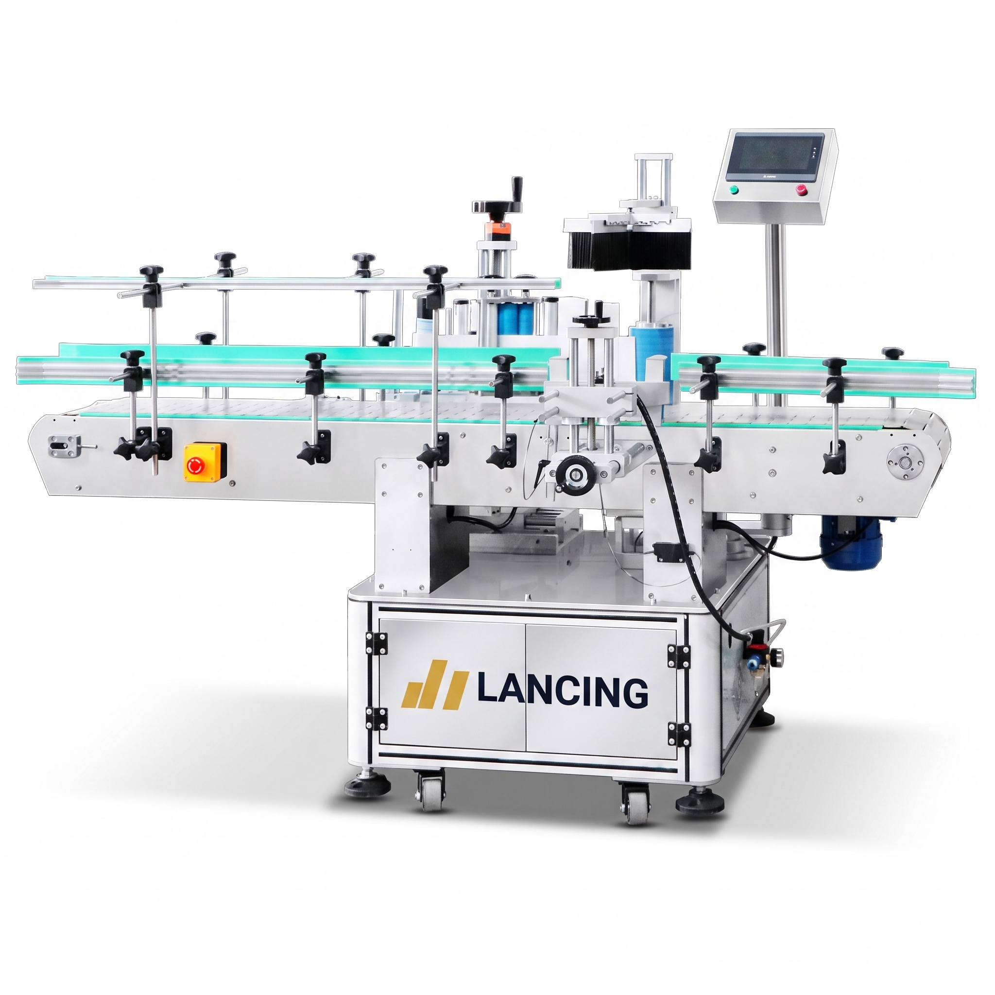 LANCING LU-TB790 Automatic Three Roller Plastic Large Paint Labelling Machine