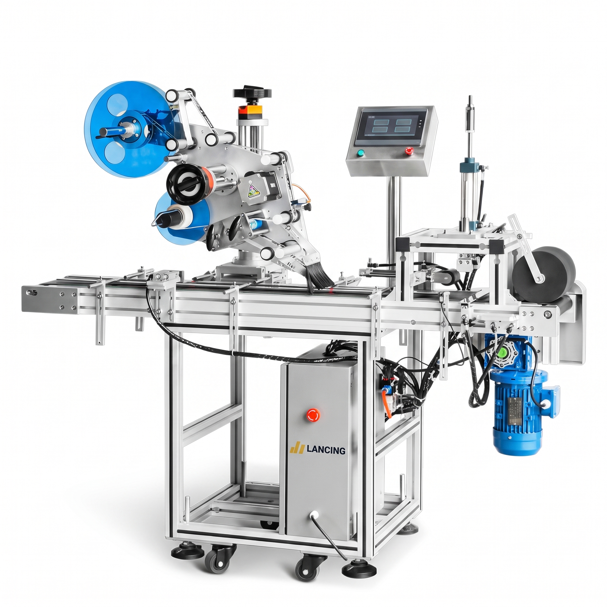 LANCING LU-TB831ST Automatic Three Sides Plastic Boxes Sticker labelling Machine