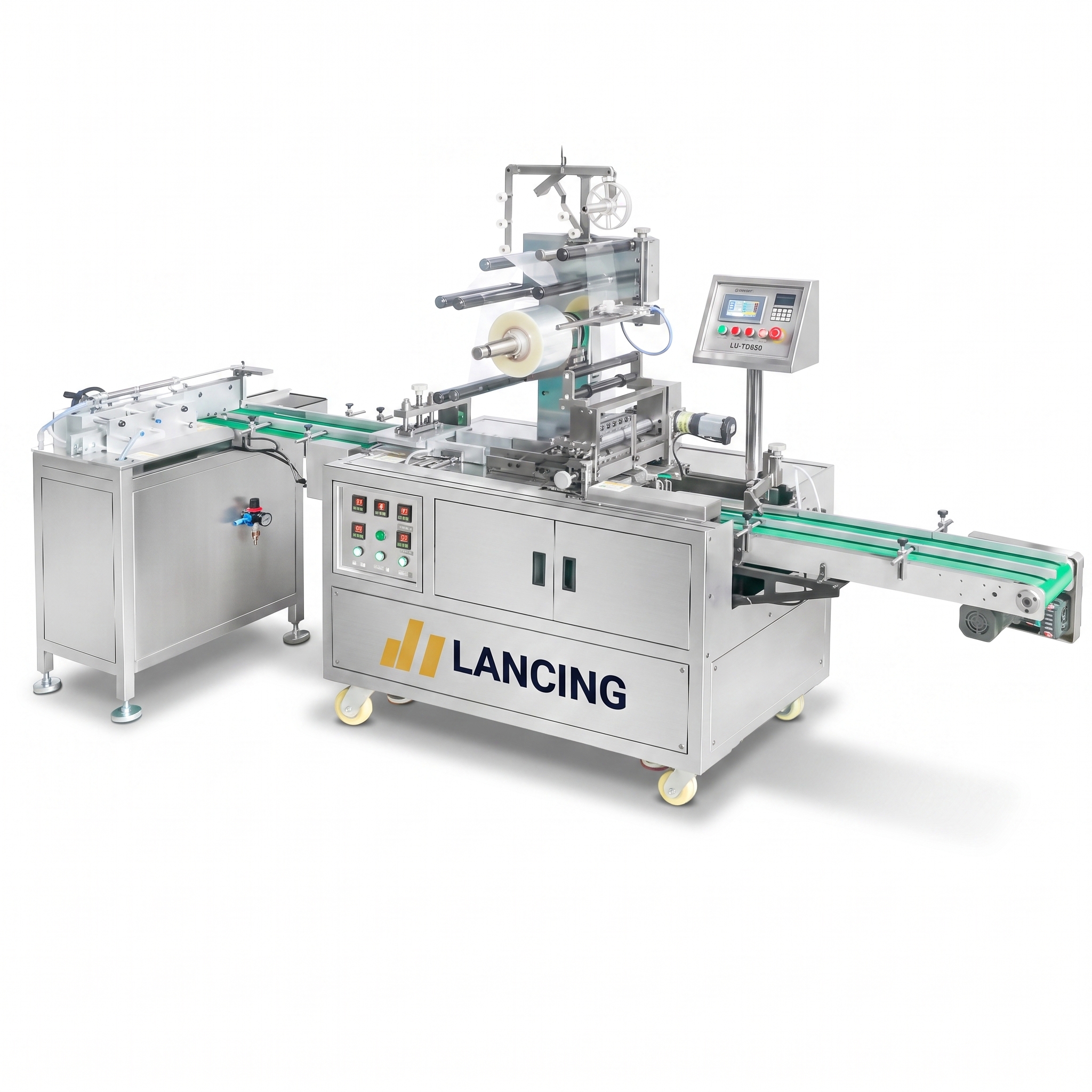 LANCING Automatic Face Serum Lipstick Perfume Cellophane Wrapping Machine