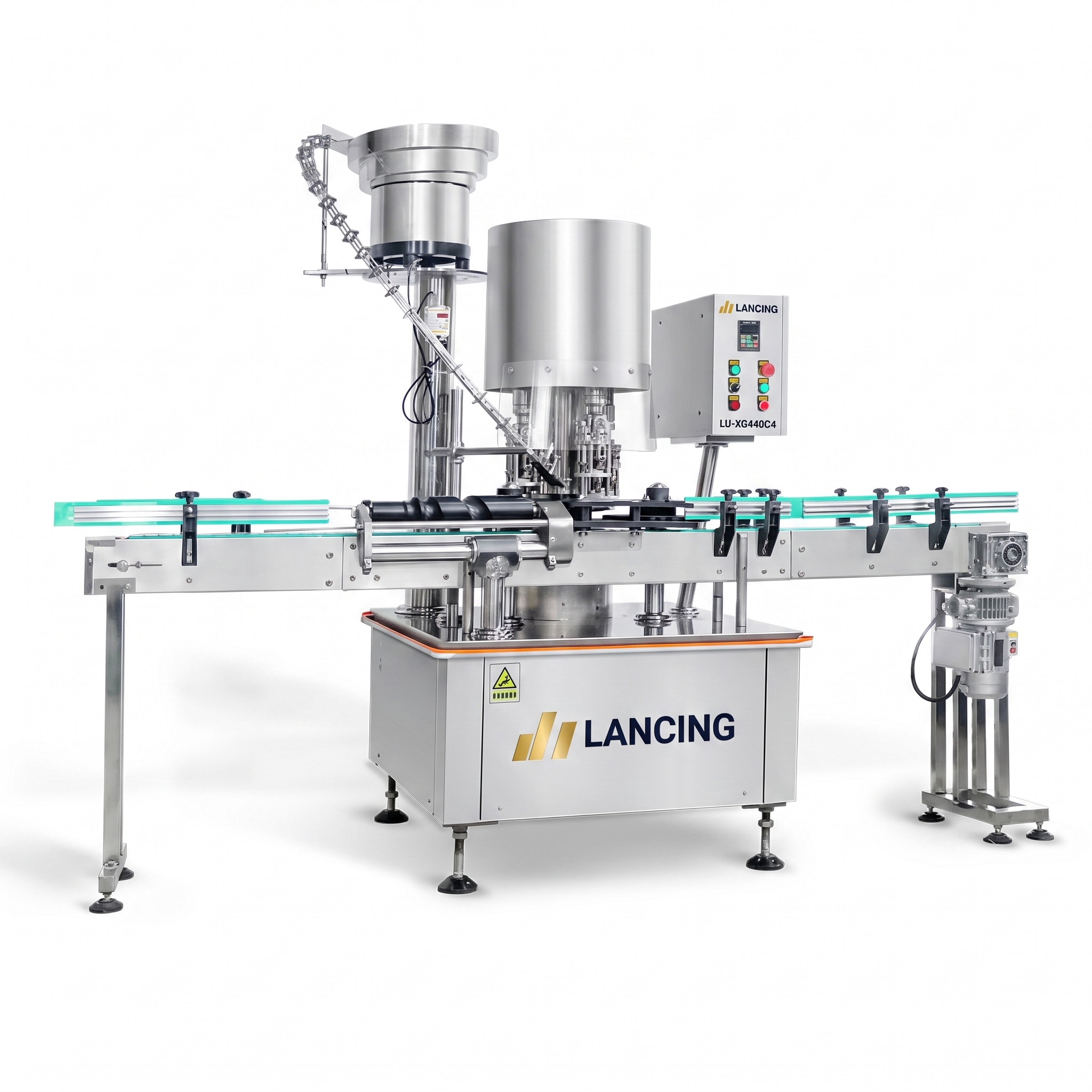 LANCING LU-XG440C4 Automatic 4 Heads Wine Spirits Bottle Capping Machine