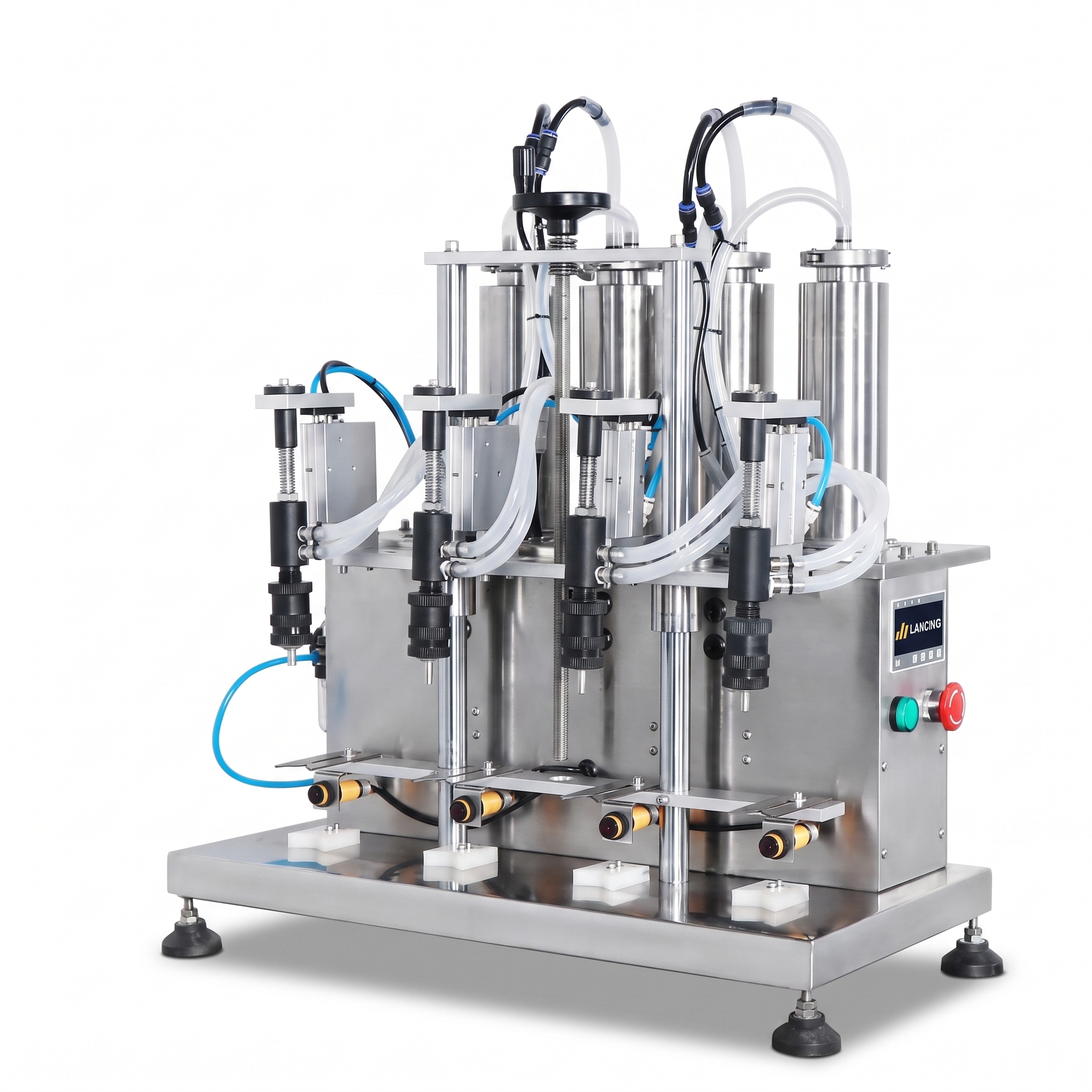 LANCING LU-YTZL500 1/2/4 Nozzles Semi-automatic Vacuum Liquid Filling Machine